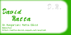 david matta business card